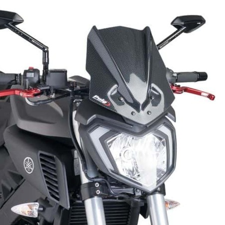 Cupolino Puig Naked Carbon Look per Yamaha MT-125 14-19