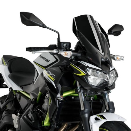 Cupolino Puig Naked touring per Kawasaki Z650 dal 2020 nero