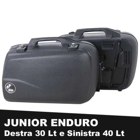 Valigie laterali Hepco & Becker Junior Enduro 30+40 litri nere