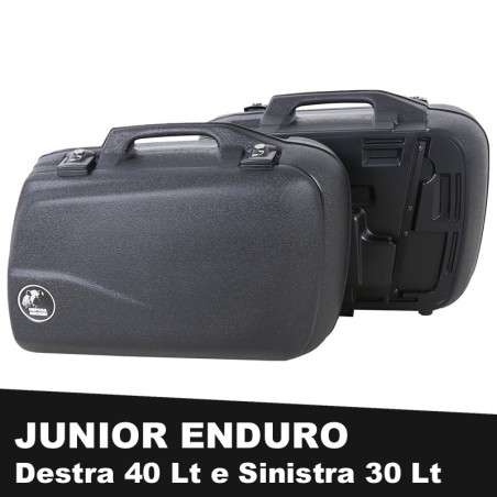 Valigie laterali Hepco & Becker Junior Enduro 40+30 litri nere