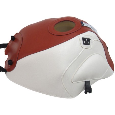 Copriserbatoio Bagster per Yamaha FZR 600 89-93 in similpelle bianco e rosso