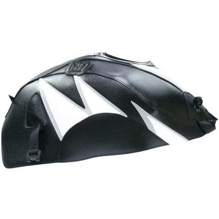 Copriserbatoio Bagster per CBR 1000RR 08-11 in similpelle nero, bianco e argento