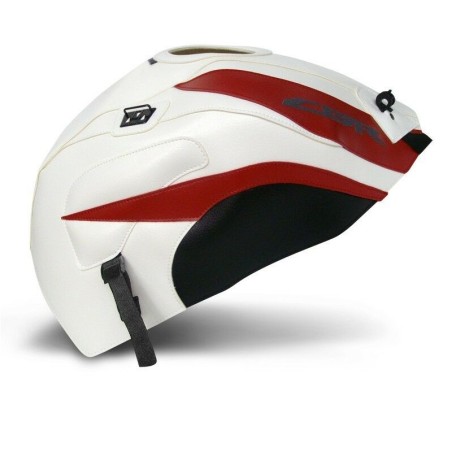 Copriserbatoio Bagster per CBR 1000RR 08-11 in similpelle bianco e rosso