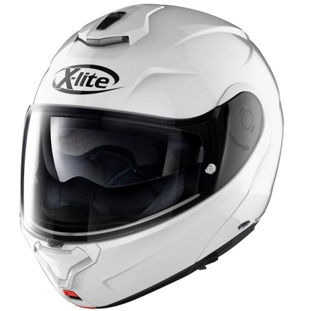 Casco X-Lite apribile X-1005 Elegance N-Com bianco metal lucido