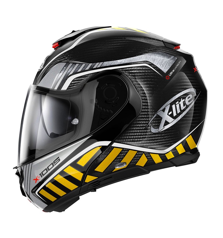 Casco X-Lite apribile X-1005 Ultra Carbon Cheyenne N-Com argento e bronzo