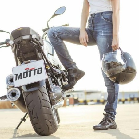 Pantalone jeans da moto Motto Hiro donna con rinforzi in kevlar