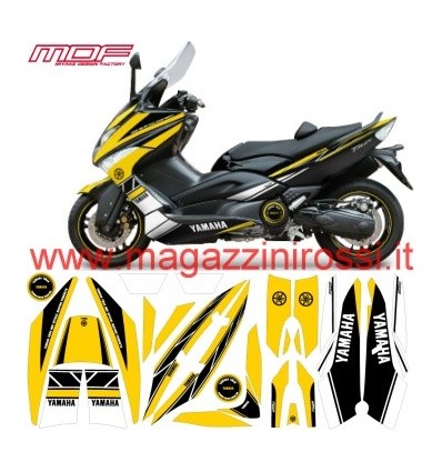 Adesivi per auto moto scooter Yahama Neri racing 6 pezzi yamaha