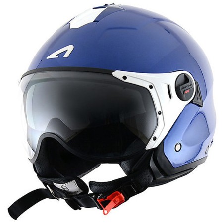 Casco Astone Mini Jet Sport blu metallizzato