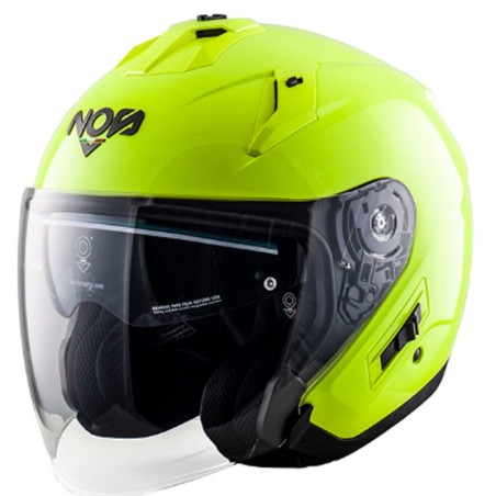 Casco Jet NOS NS-2 giallo fluo