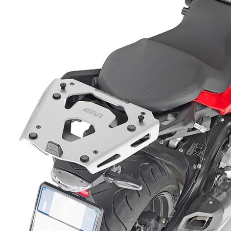 Piastra in alluminio Givi Monokey per portapacchi originale su BMW F900R e F900XR