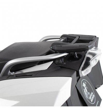 Portapacchi nero Hepco & Becker Easy Rack per attacco originale su BMW R1250 RT dal 2019