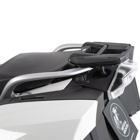 Portapacchi nero Hepco & Becker Easy Rack per attacco originale su BMW R1250 RT dal 2019