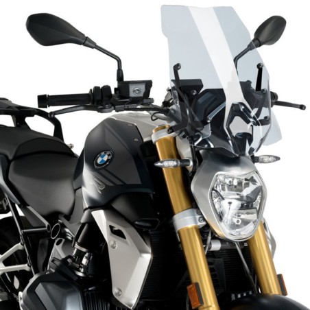 Cupolino Puig Touring per BMW R1250 R  dal 2019 senza supporto originale, trasparente