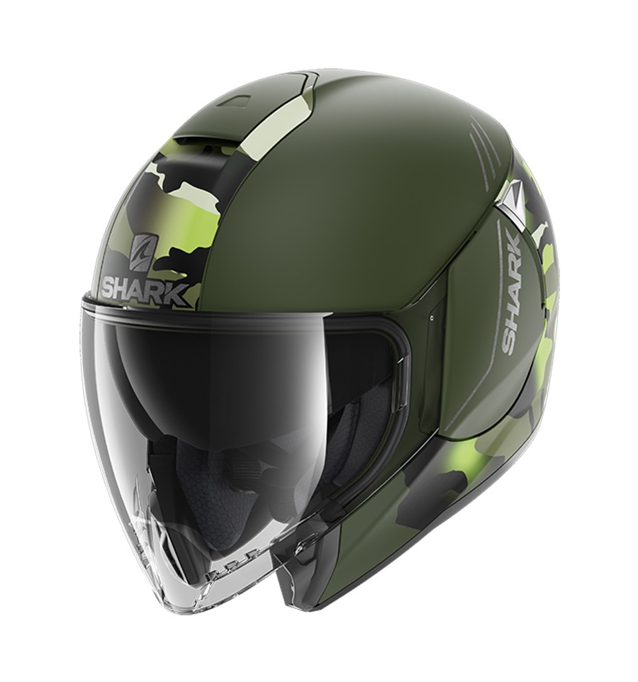 Casco shark verde hot sale