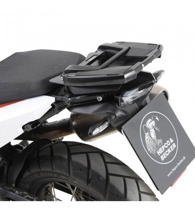 Portapacchi nero Hepco & Becker Easy Rack per attacco originale per KTM 890 Adventure