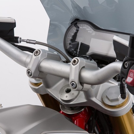 Riser Wunderlich rialzati e arretrati per manubri BMW R1200R e R1250R