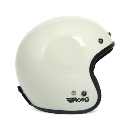 Casco Roeg Jett Vintage monocolore bianco lucido