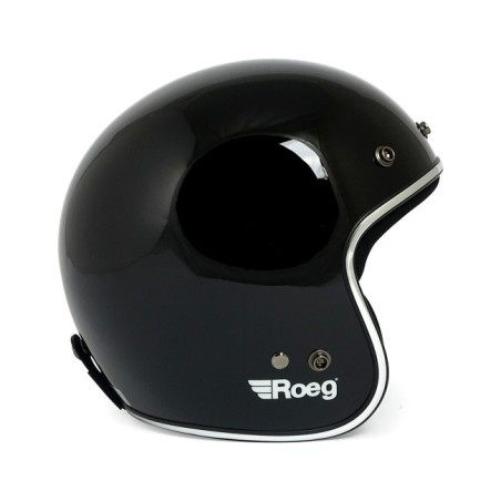 Casco Roeg Jett Vintage monocolore nero lucido