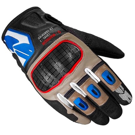 Guanti da moto Spidi G-Warrior neri, sabbia e blu