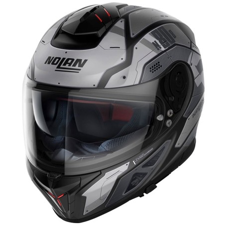 Casco Nolan N80.8 Starscream N-Com nero opaco e grigio