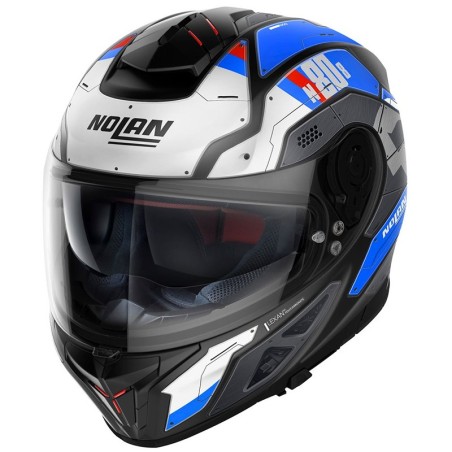 Casco Nolan N80.8 Starscream N-Com bianco, blu e rosso opaco