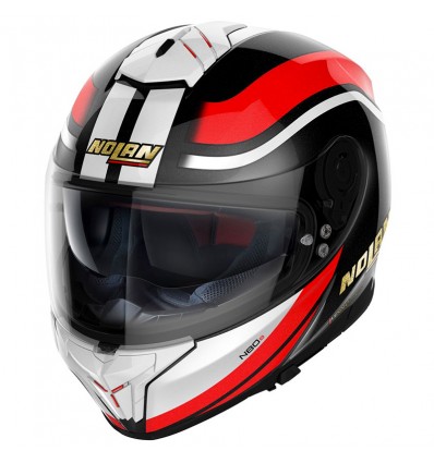 Casco Nolan N80.8 50th Anniversary  N-Com nero, bianco e rosso