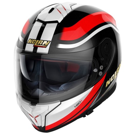 Casco Nolan N80.8 50th Anniversary  N-Com nero, bianco e rosso