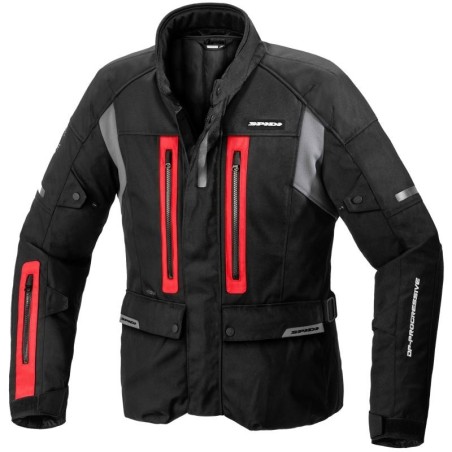 Giacca da moto Spidi Traveler 3 H2Out nera e rossa