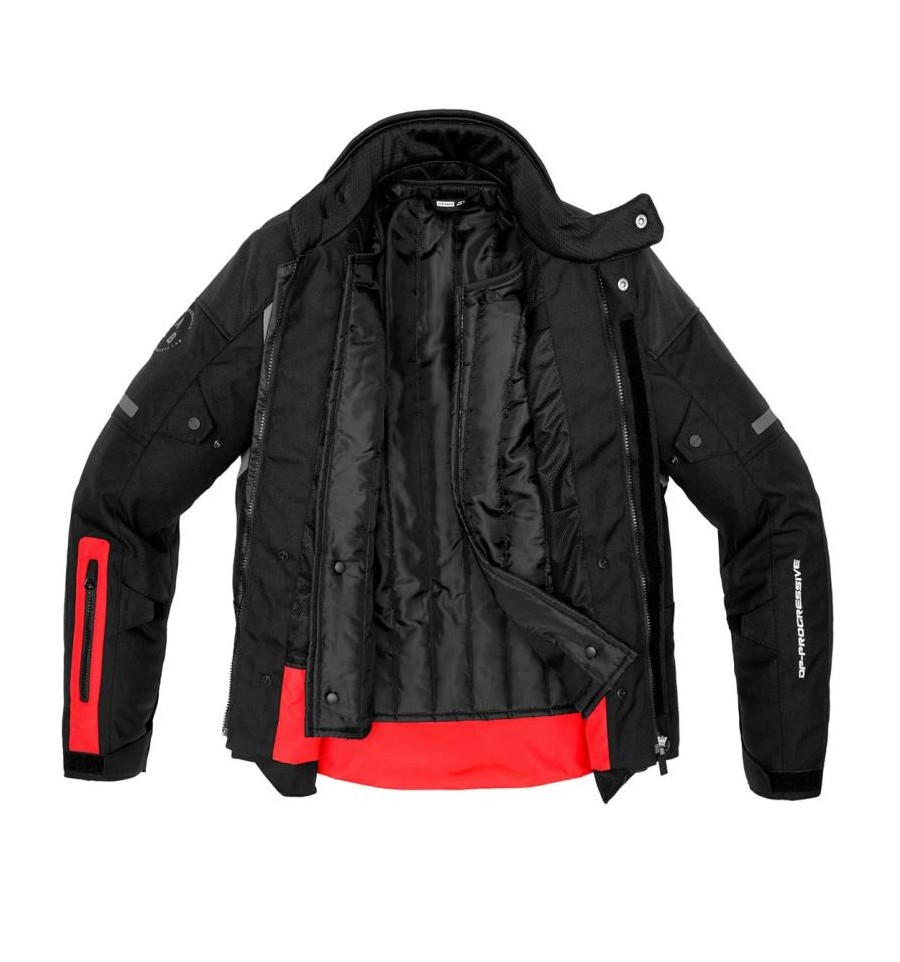 Giacca da moto Spidi Traveler 3 H2Out nera e rossa