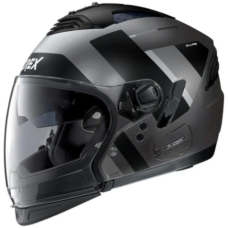 Casco Grex G4.2 Pro N-Com Swing nero opaco e grigio