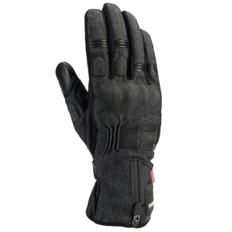 Guanti da moto invernali Blauer HT Union neri e denim antracite