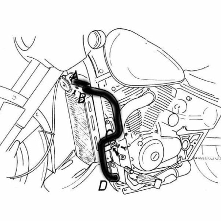 Paramotore cromato Hepco & Becker per Suzuki VZ800 Marauder 96-03