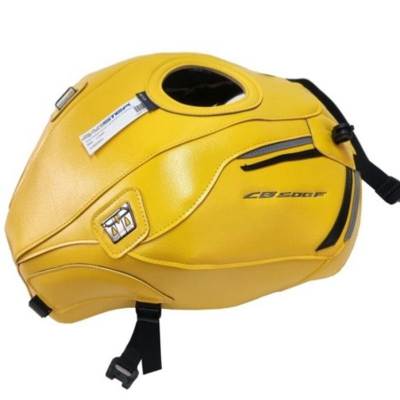 Copriserbatoio Bagster per Honda CB 500 F dal 2019 in similpelle giallo con ricami