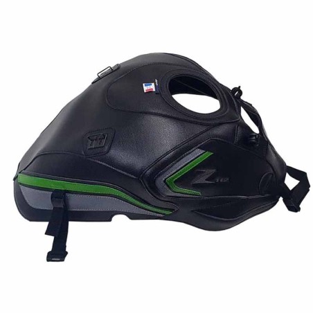 Copriserbatoio Bagster per Kawasaki ZH2 in similpelle nero e verde