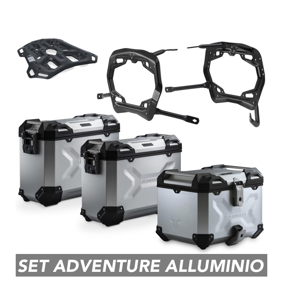 Kit valigie SW-Motech Trax Adv alluminio per Suzuki DL 1000 V-Strom dal 2014