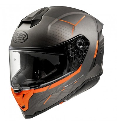 Casco Premier Hyper fibra RS 93 BM antracite opaco e arancio