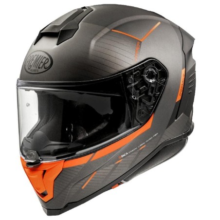 Casco Premier Hyper fibra RS 93 BM antracite opaco e arancio