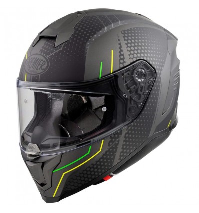 Casco Premier Hyper fibra BP 6 BM antracite opaco, verde e giallo fluo