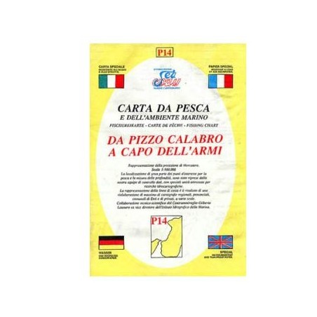 Carta nautica da pesca Sea Way P14 da Pizzo Calabro a C