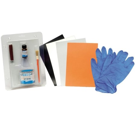 Kit completo Adeco per riparazione gommoni in neoprene colore bianco