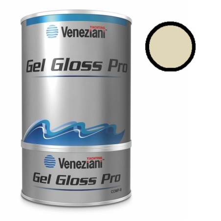 Vernice smalto Veneziani Gel Gloss Pro 0,75lt bianco oyster