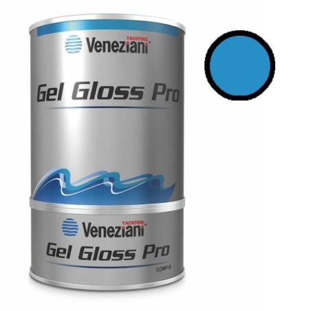 Vernice smalto Veneziani Gel Gloss Pro 0,75lt blu marlin