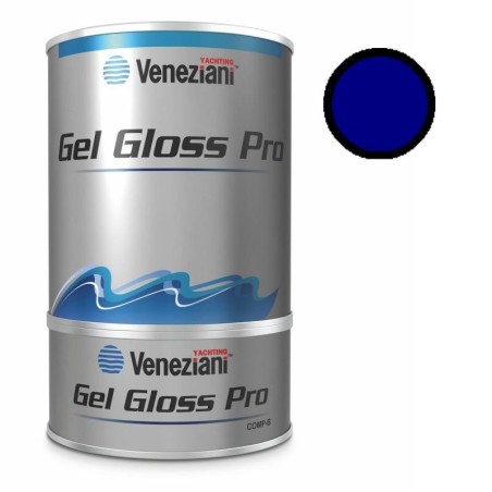 Vernice smalto Veneziani Gel Gloss Pro 0.75 lt. blu fondale