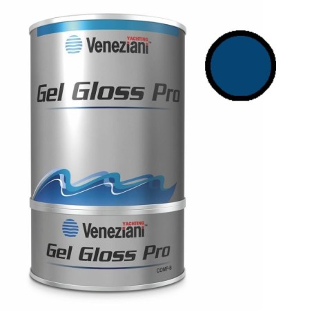 Vernice smalto Veneziani Gel Gloss Pro 0,75 lt blu atlantide