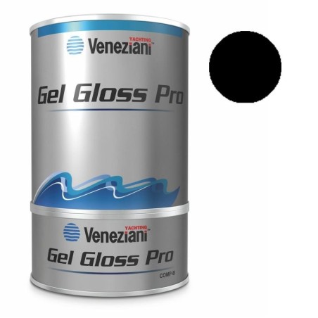 Vernice smalto Veneziani Gel Gloss Pro 0.75 lt. nero