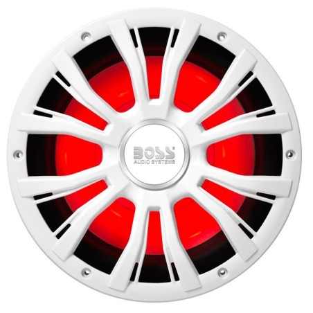 Subwoofer nautico Boss Marine MRGB10 da 400W bianco con led