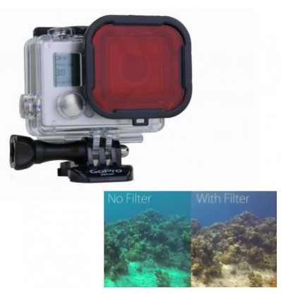 Filtro PolarPro Aqua3+ rosso in vetro per GoPro Hero3+