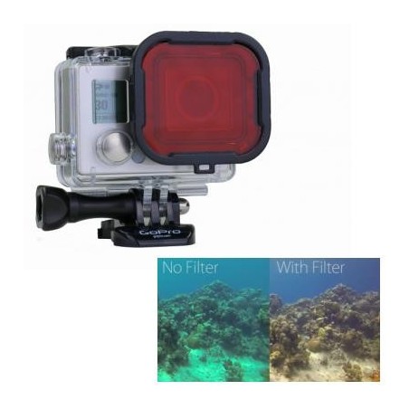 Filtro PolarPro Aqua3+ rosso in vetro per GoPro Hero3+