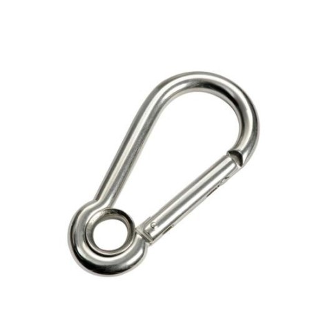 Moschettone standard occhiellato 5 mm acciaio inox AISI 316