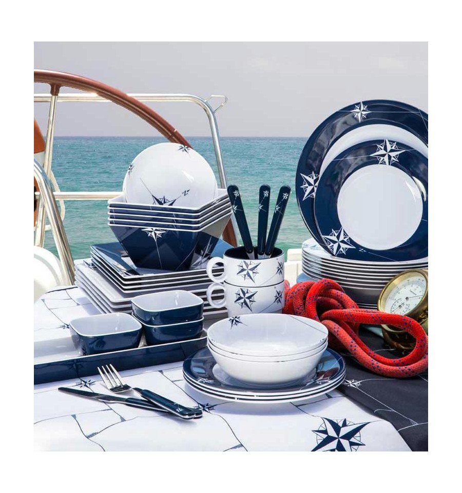 Set tazzine caffè con piattini Marine Business serie Coastal 6 pezzi